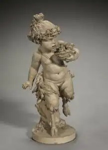 Satyresse enfant courant avec un nid, 1773, terre cuite, Cleveland Museum of Art.
