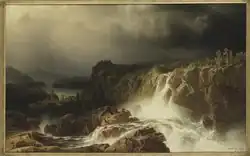 Paysage rocheux avec cascade, 1859, Nationalmuseum, Stockholm