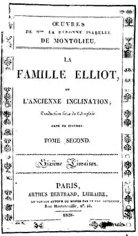  page de titre de l'édition de 1828