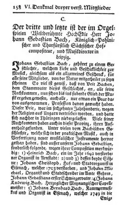 première page de la nécrologie de Carl Philip Emanuel et Agricola