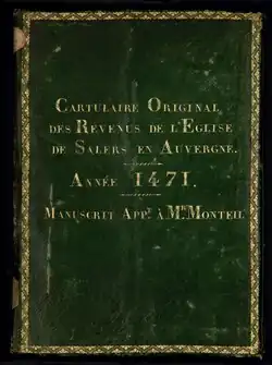 Image d'un manuscrit ayant appartenu à Monteil