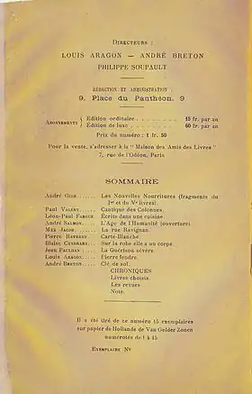 Image illustrative de l’article Littérature (revue)